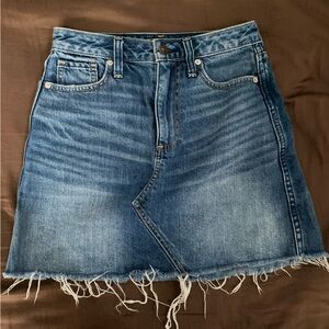 Hollister Frayed Hem Denim Mini Skirt
